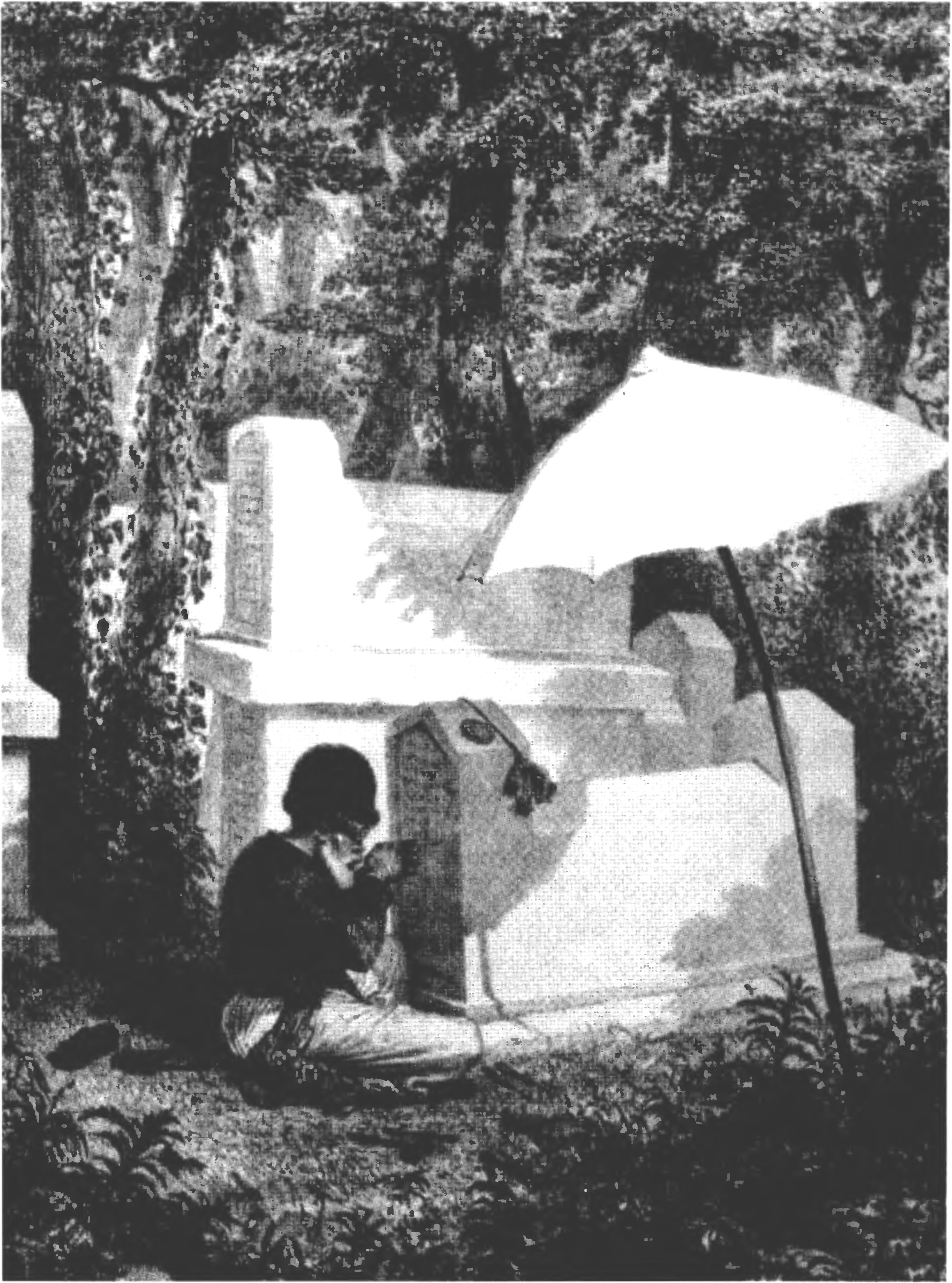 Камнерез Йеуда Казас на кладбище в Иосафатовой долине (из альбома О. Раффе)