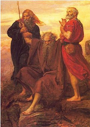 Аарон и Хур поддерживают Моисея (картина Джона Миллеса). Хур (в Синодальном переводе Ор) — одно из редких имен, не имеющих перевода. Возможно, оно просто означает человека из хурритского племени.