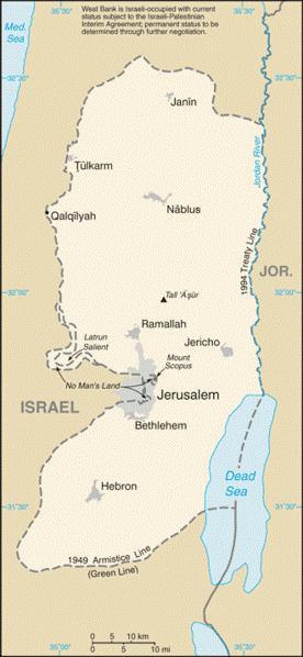 Иерихон (Iericho) на современной карте