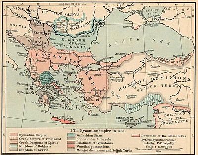 Киликия (Kingdom of Armenia) на карте Византии 1265 года