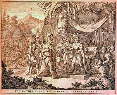 Визит Фалестры к Александру, с рисунка конца XVII века