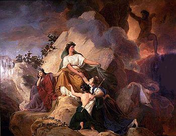 Картина Франсуа Эдуарда Пико «Кибела защищает от Везувия» (1832 г.)