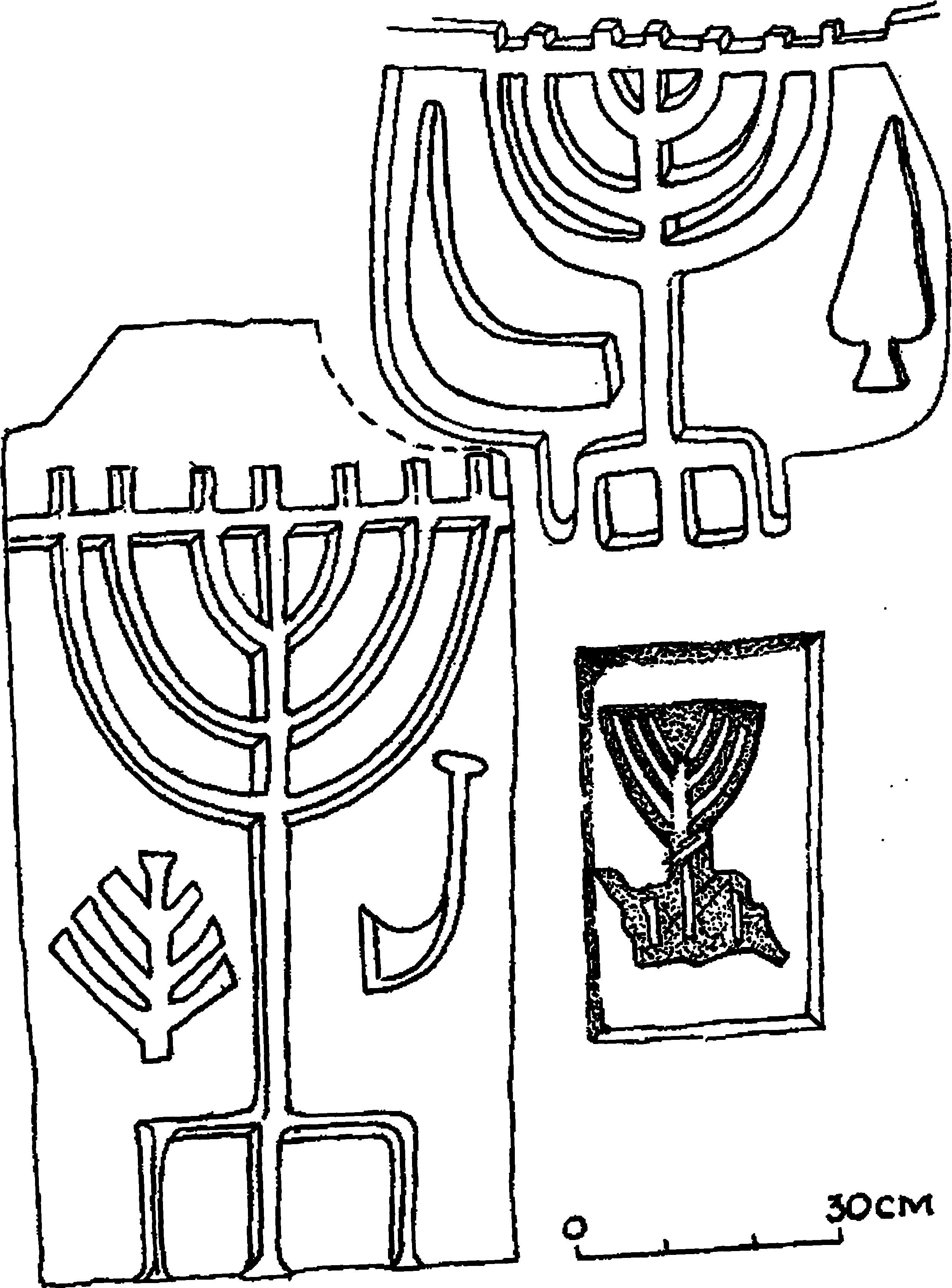 Рис 105. иудейские надгробия, обнаруженные в окрестностях Керчи. Хранение Керченского музея